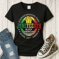 Junenth African American Freedom 1865 Black History Month Women's T-Shirt thumb 3
