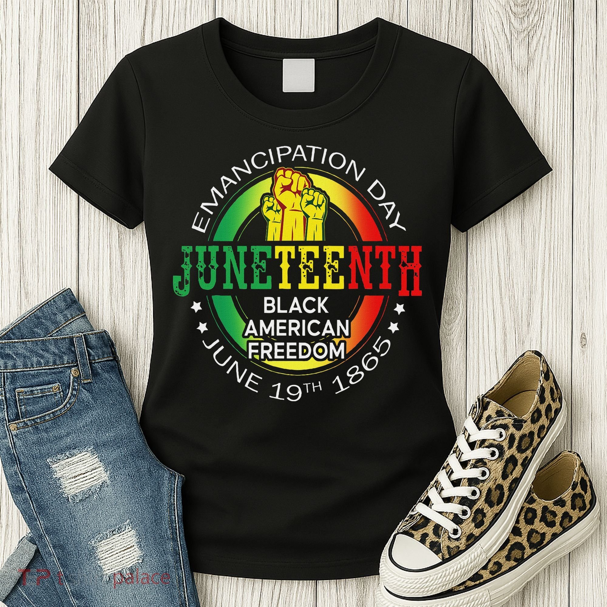 Junenth African American Freedom 1865 Black History Month Women's T-Shirt