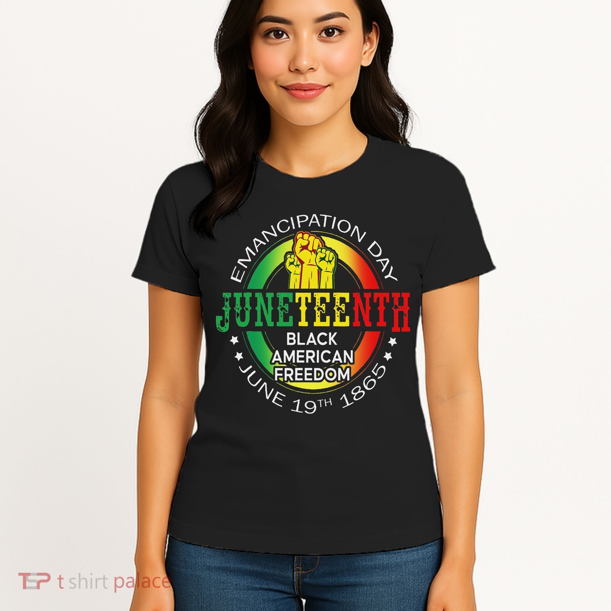 Junenth African American Freedom 1865 Black History Month Women's T-Shirt