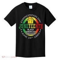 Junenth African American Freedom 1865 Black History Month Kids T-Shirt thumb 0