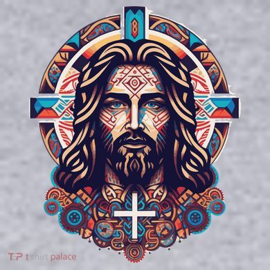 Jesus Abstract Art Women's Racerback Cropped Tank