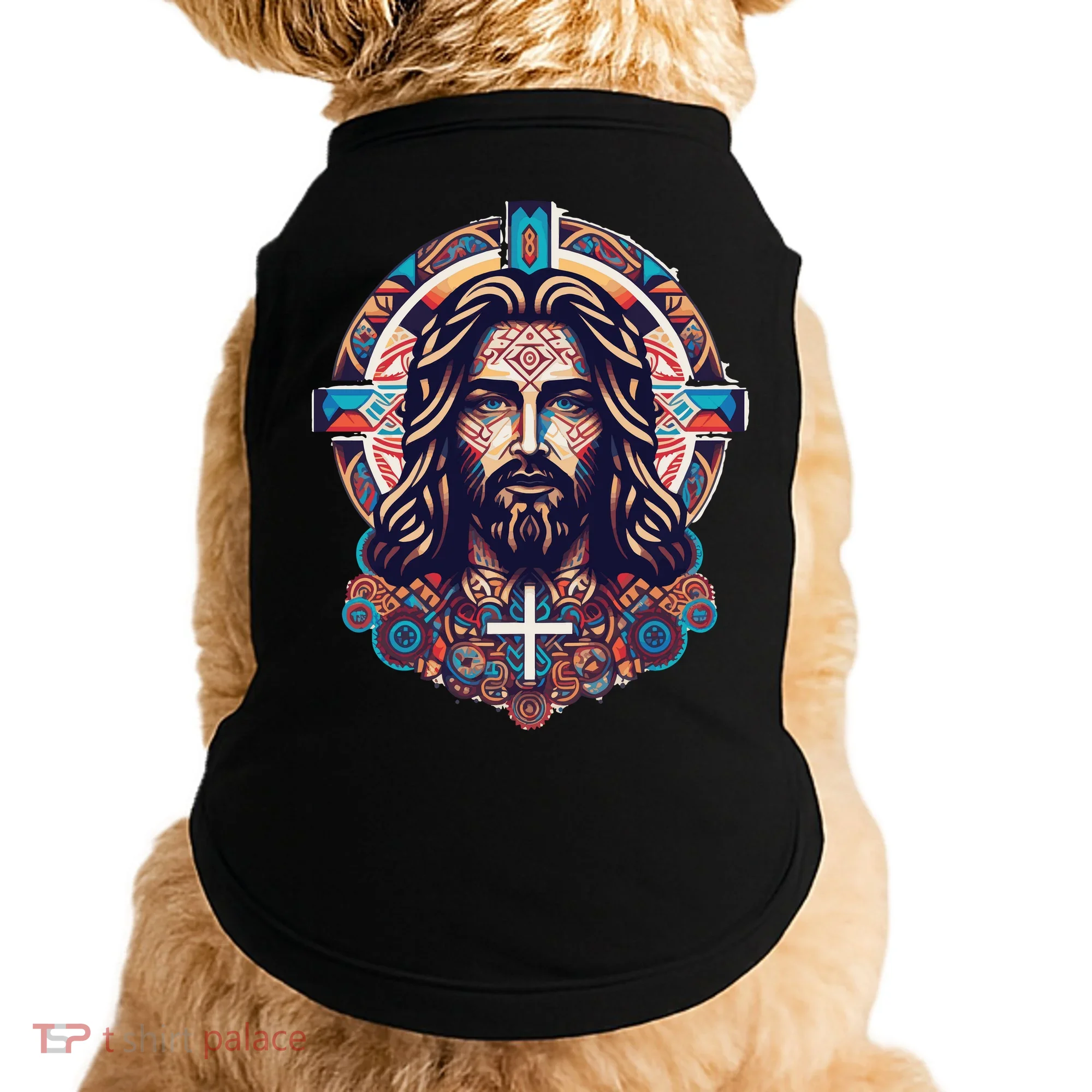 Jesus Abstract Art Doggie Tank