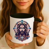 Jesus Abstract Art Coffee Mug thumb 3