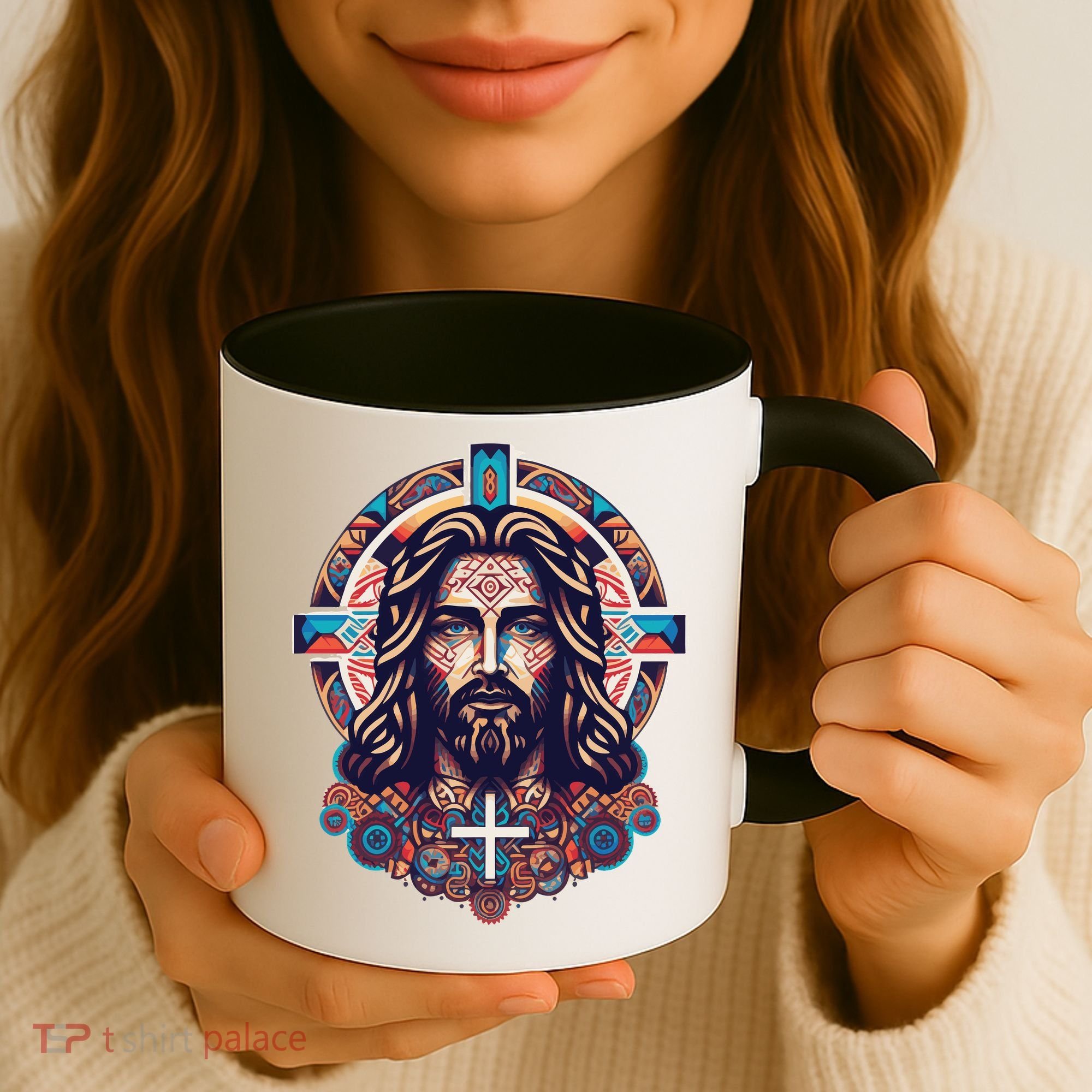 Jesus Abstract Art Coffee Mug