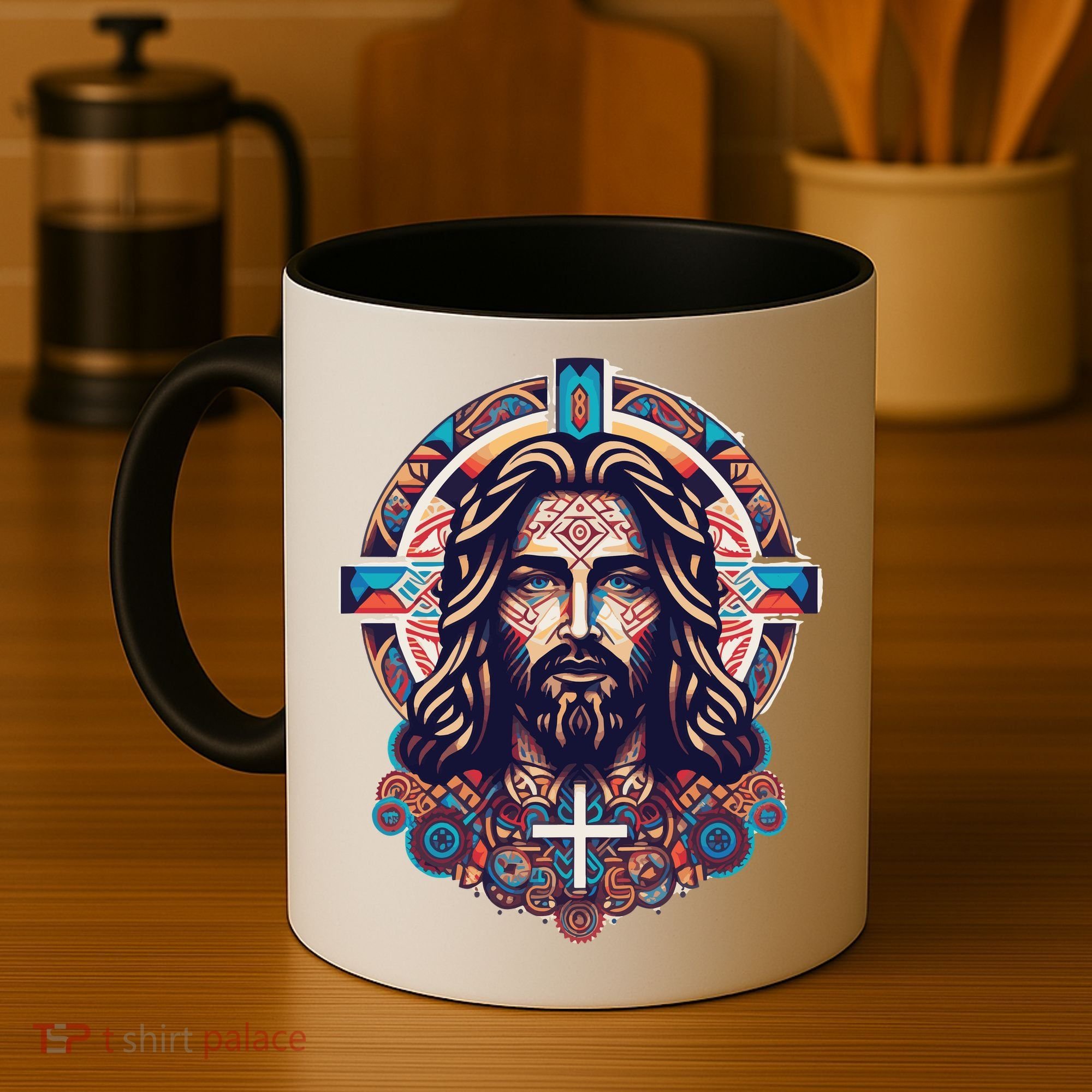 Jesus Abstract Art Coffee Mug