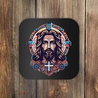 Jesus Abstract Art Coaster thumb 0