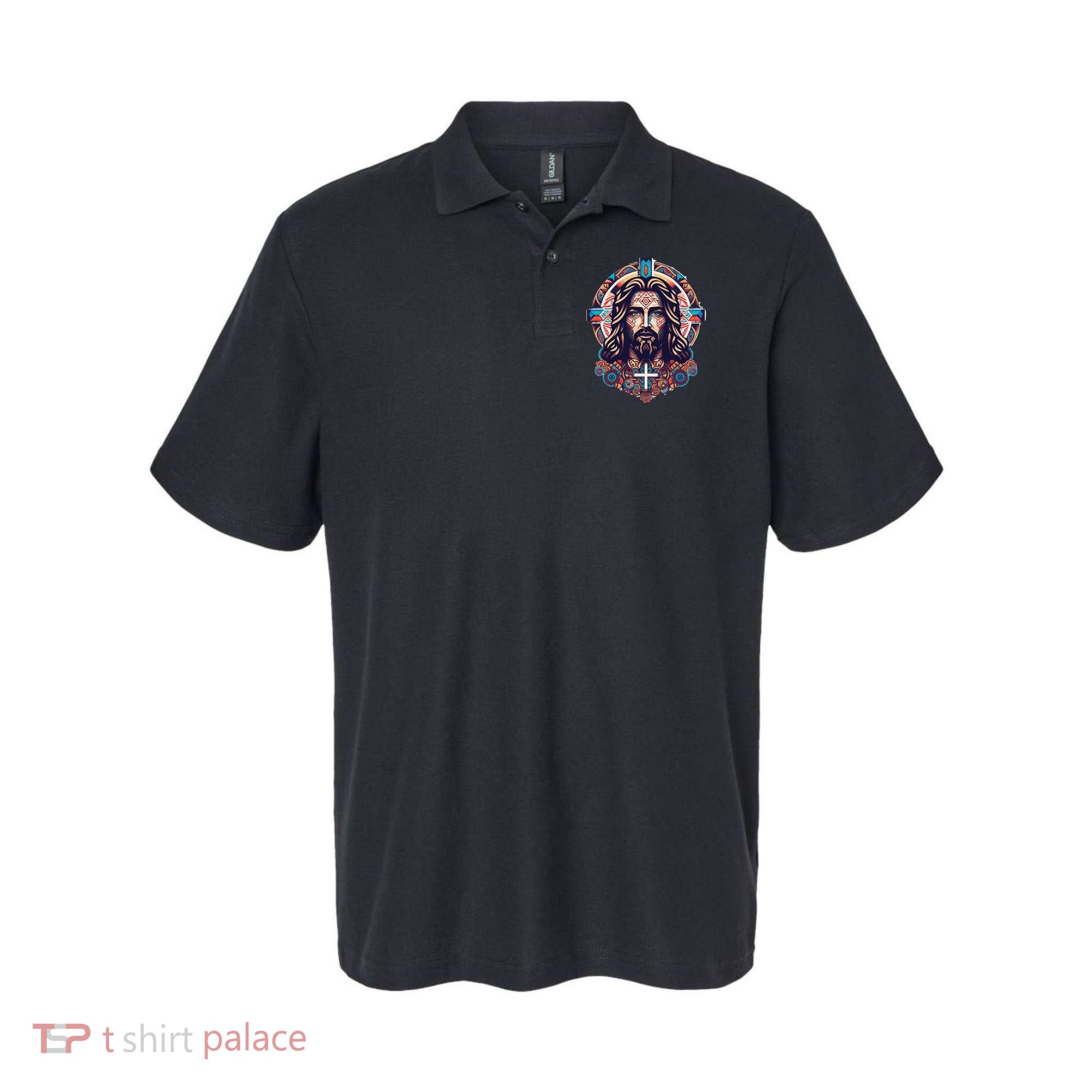 Jesus Abstract Art Polo