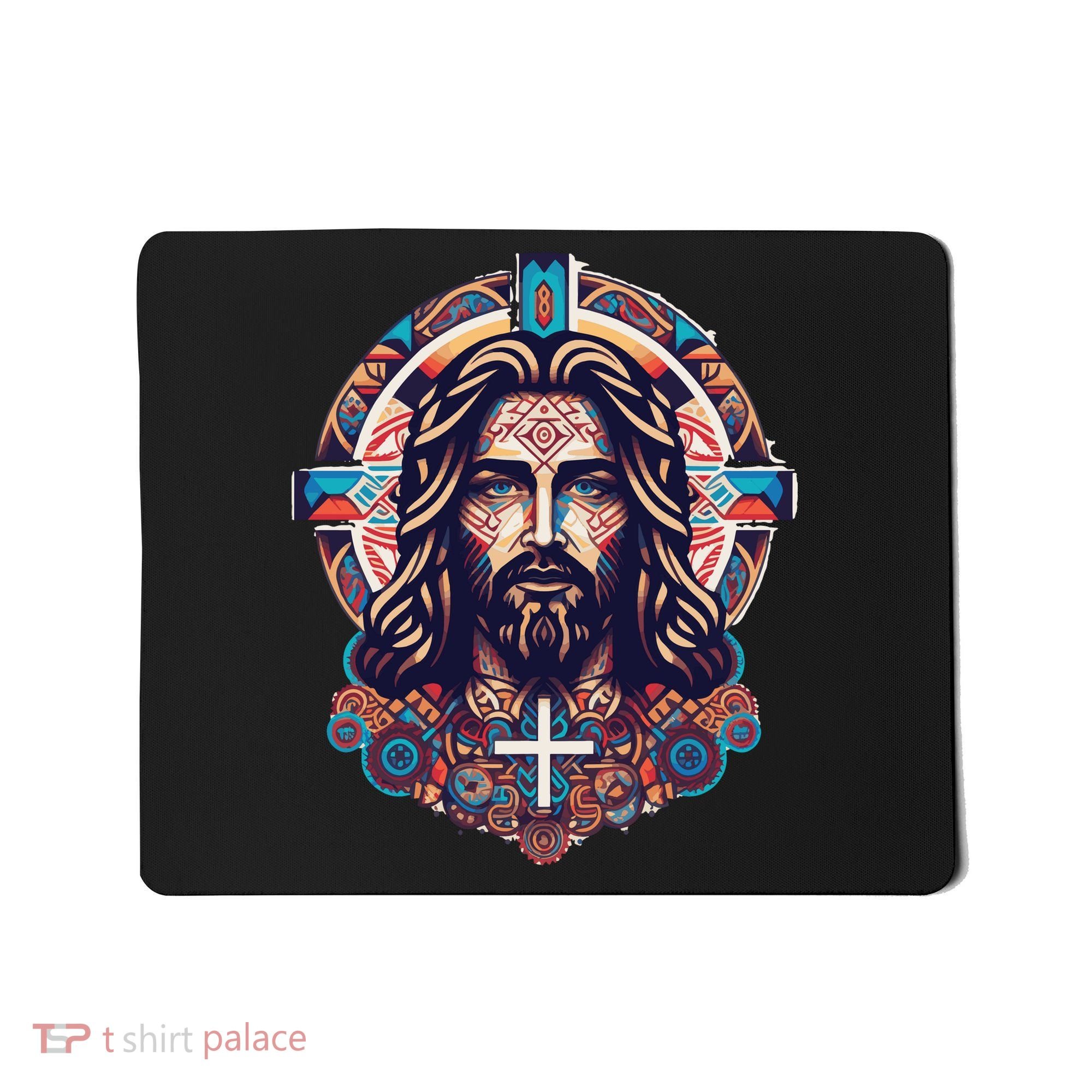 Jesus Abstract Art Mousepad