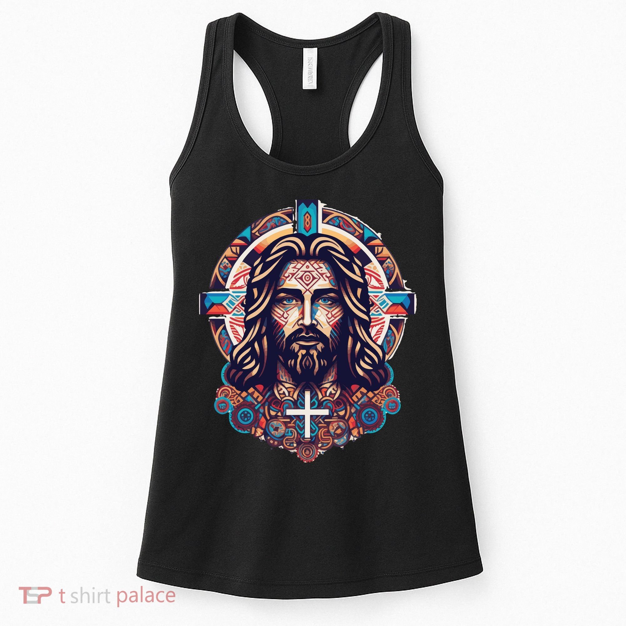 Jesus Abstract Art Women's Tank Top