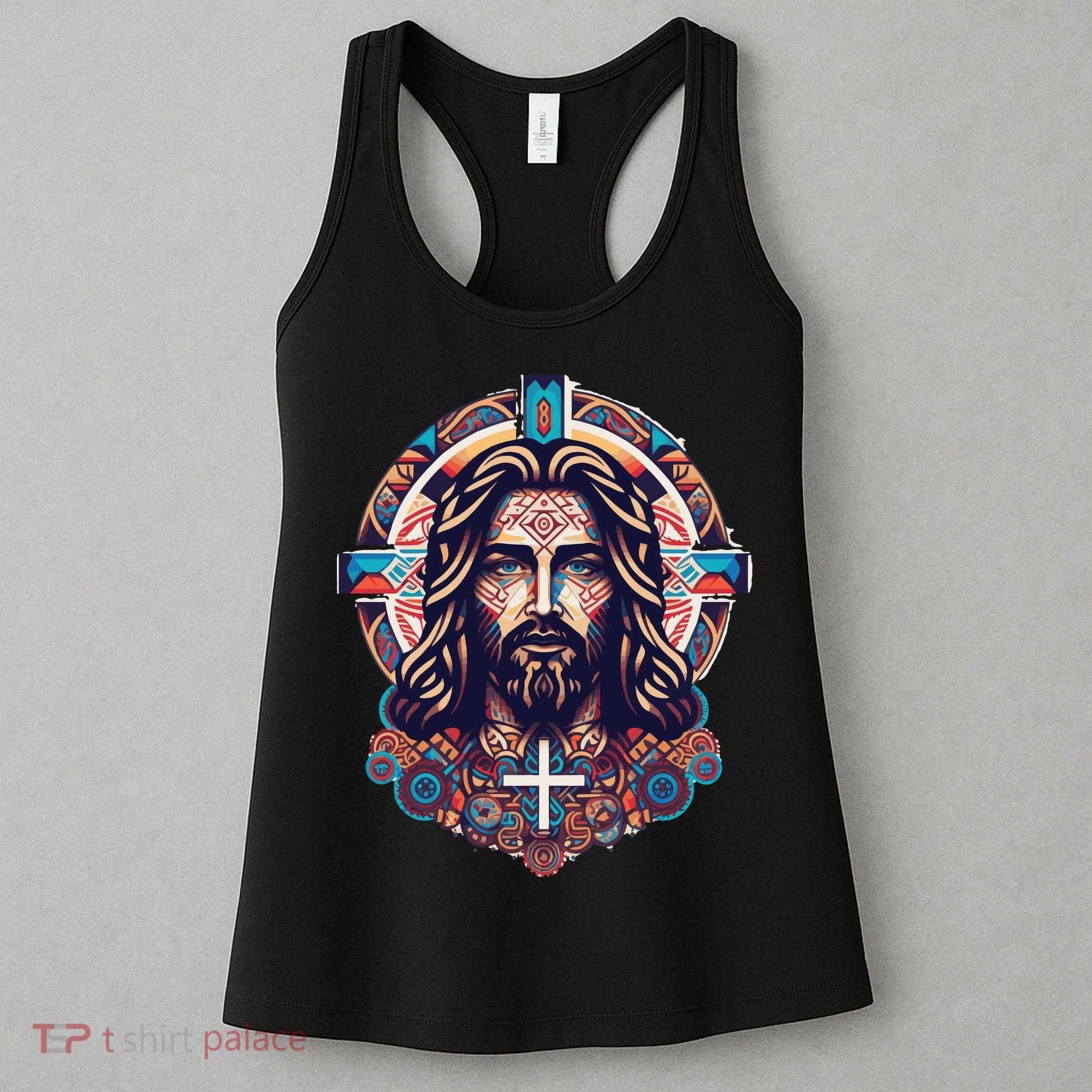 Jesus Abstract Art Women's Tank Top