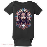 Jesus Abstract Art Baby Bodysuit thumb 0