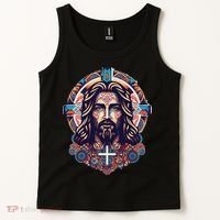 Jesus Abstract Art Tank Top thumb 2