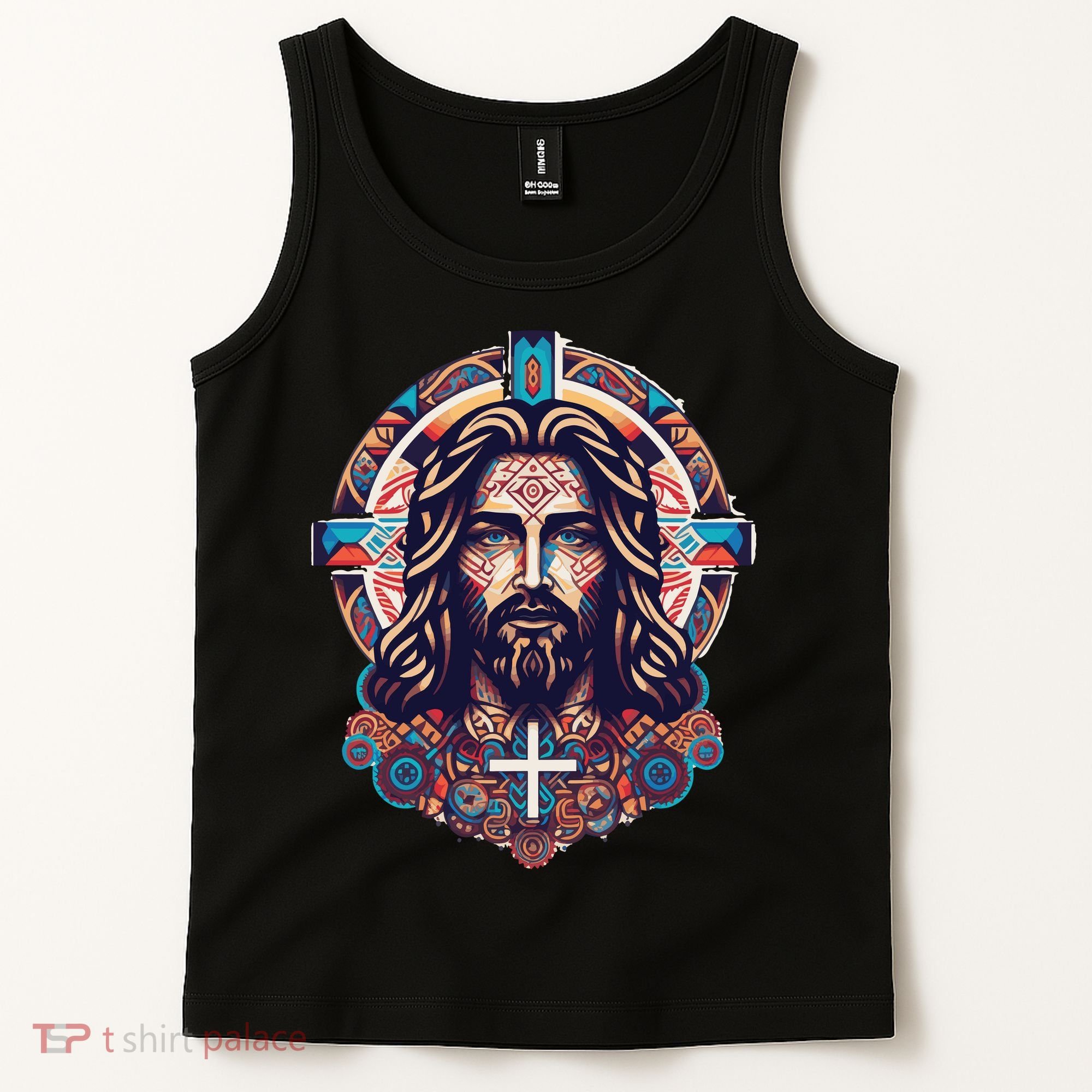 Jesus Abstract Art Tank Top