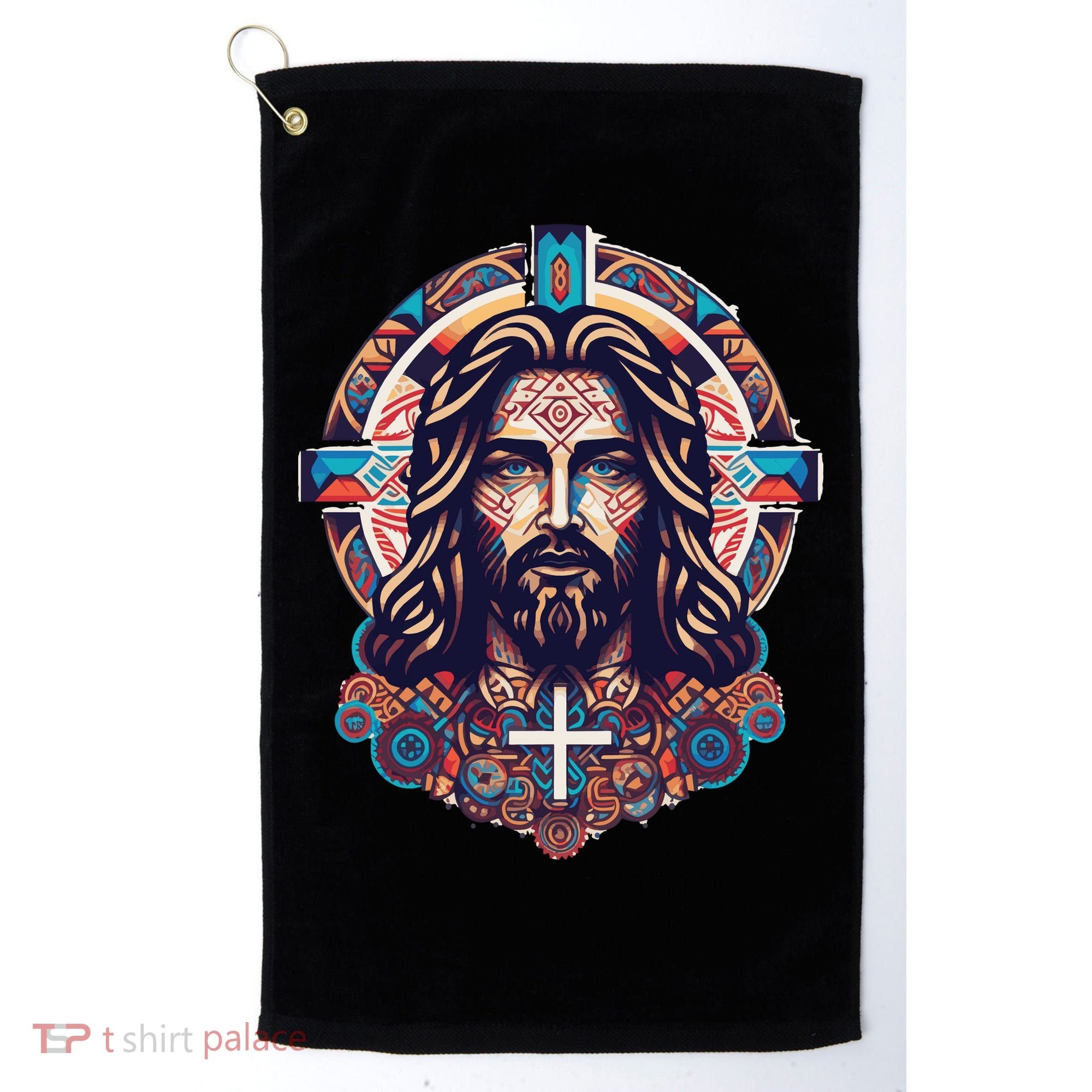 Jesus Abstract Art Golf Towel