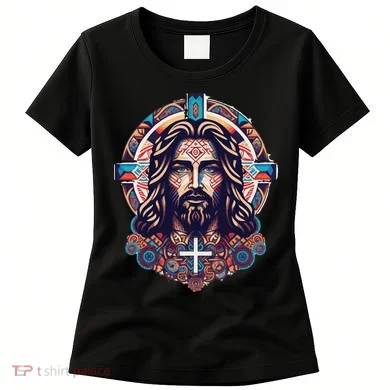 Jesus Abstract Art Women's T-Shirt