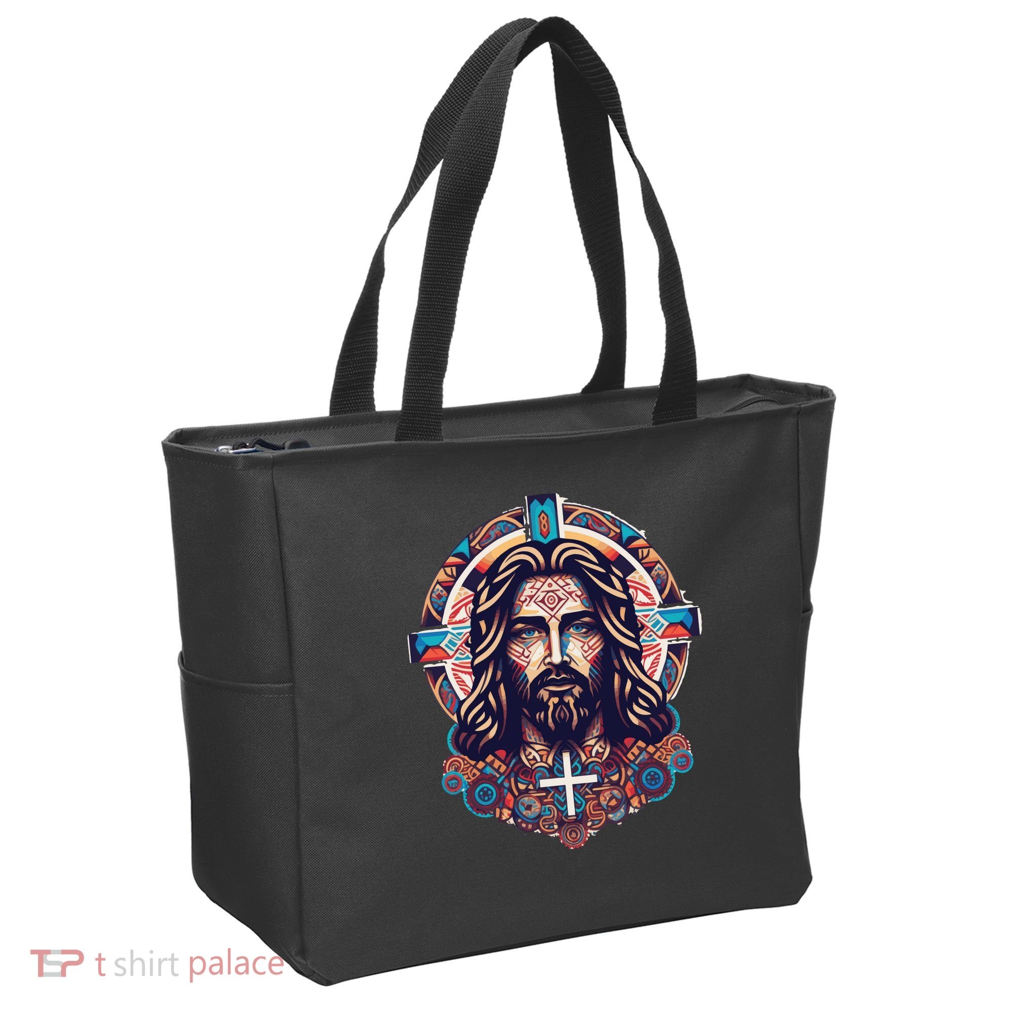 Jesus Abstract Art Tote Bag