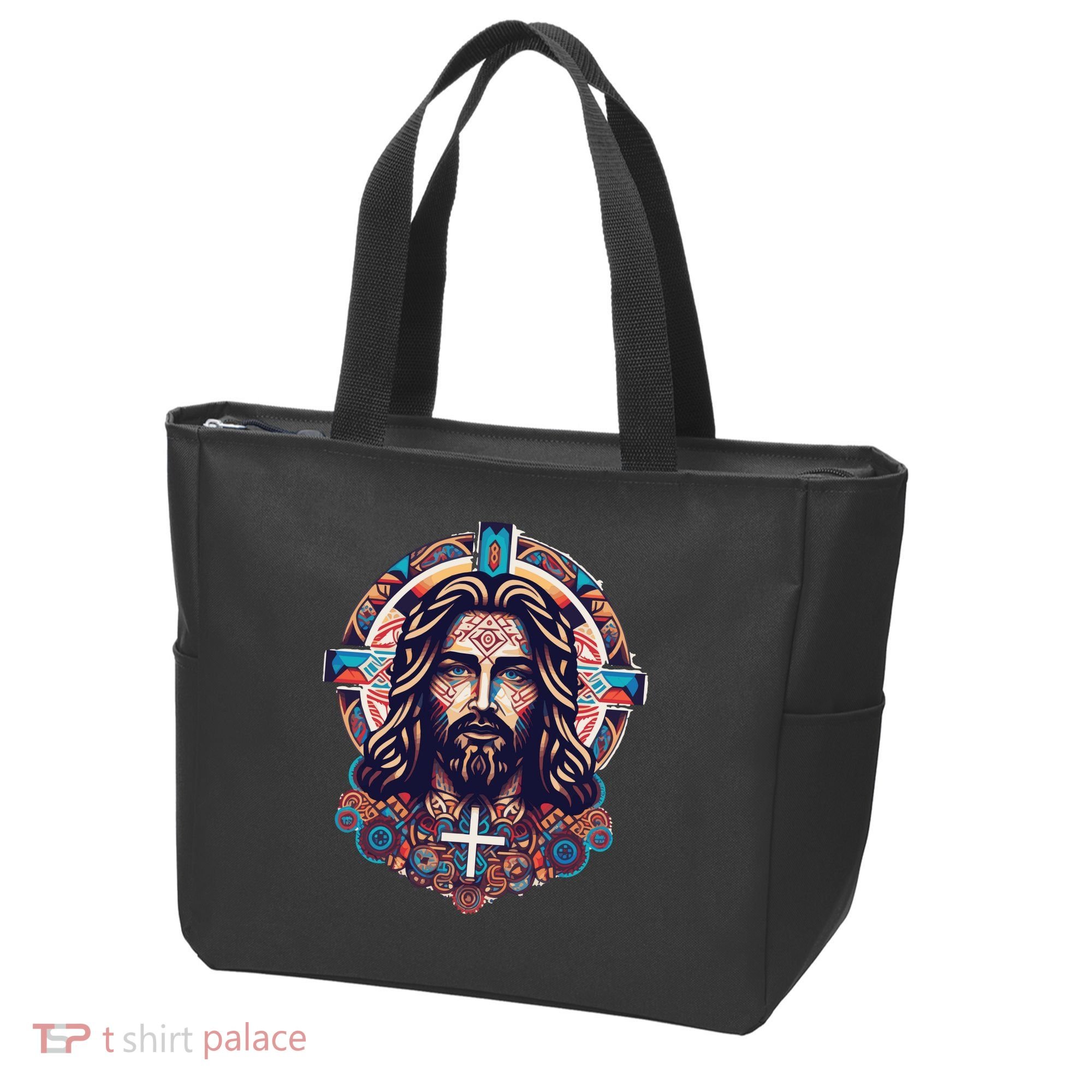 Jesus Abstract Art Tote Bag