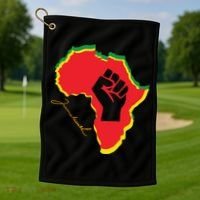 Juneteenth African American Pride Golf Towel thumb 1