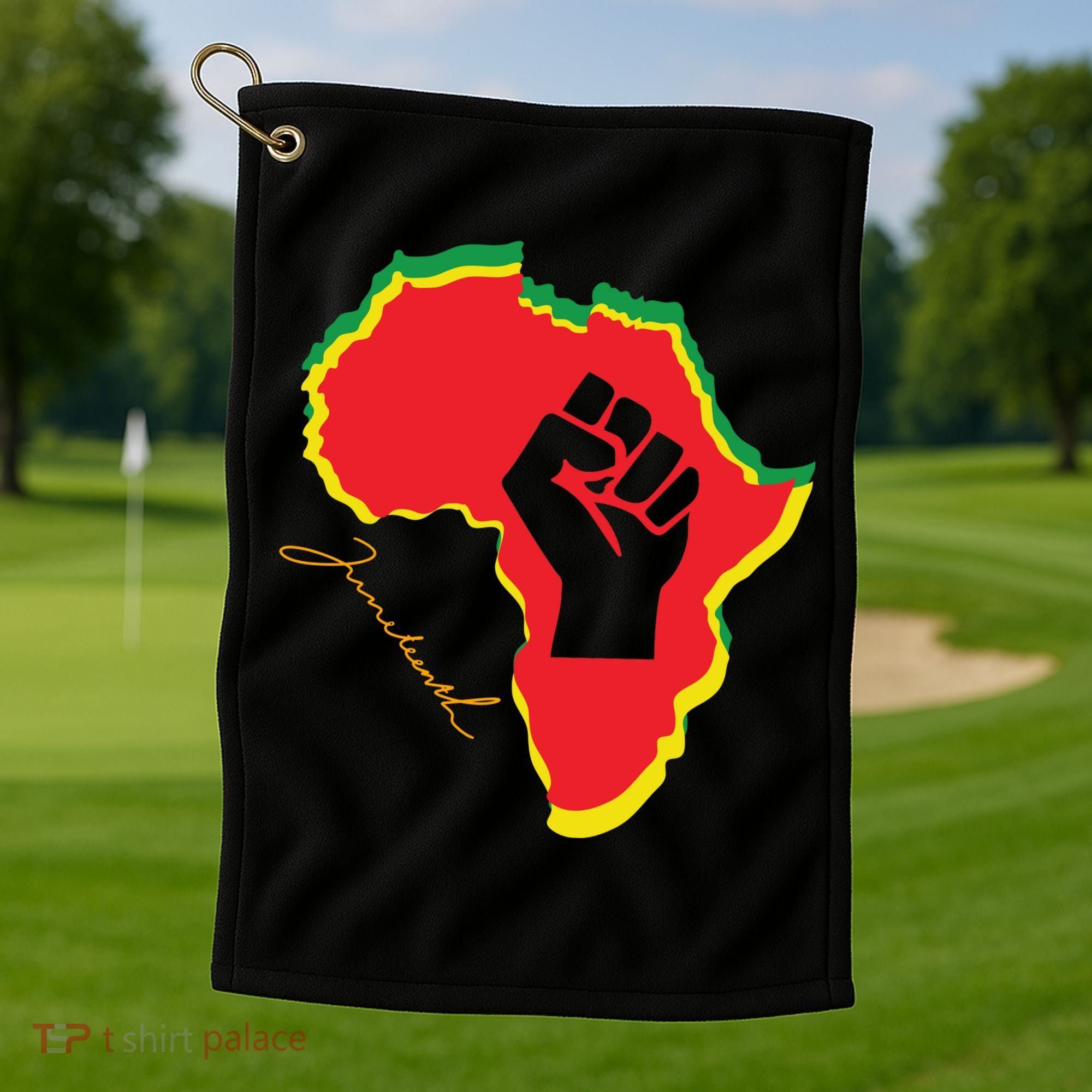 Juneteenth African American Pride Golf Towel