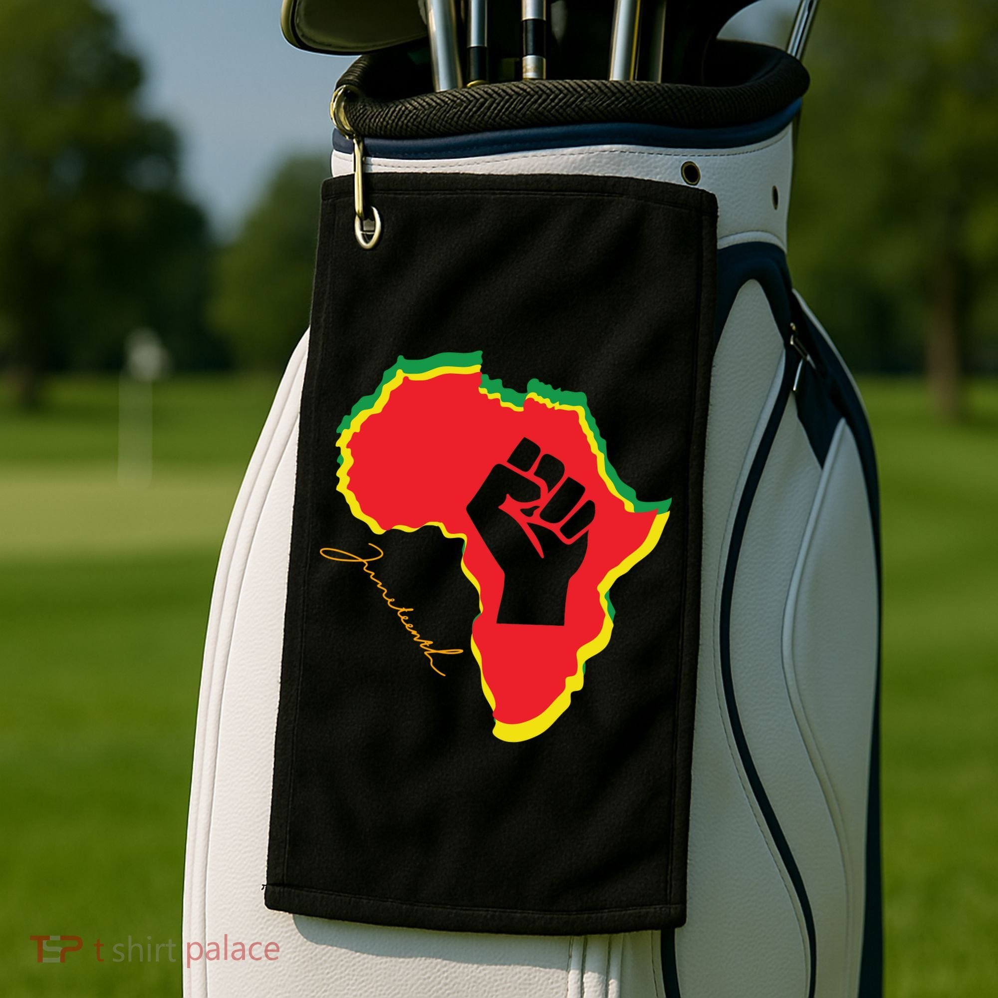 Juneteenth African American Pride Golf Towel