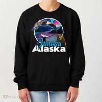 Juneau Alaska Aurora Borealis Eagle Bear Whale Souvenir Cute Gift Women's Sweatshirt thumb 0