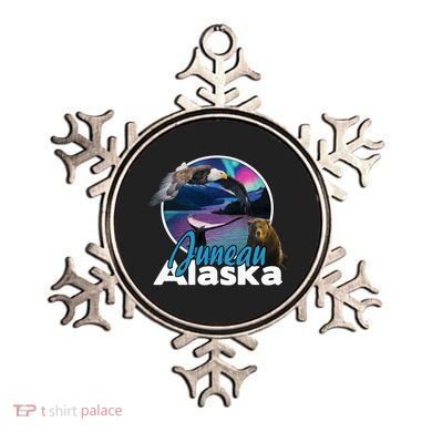 Juneau Alaska Aurora Borealis Eagle Bear Whale Souvenir Cute Gift Ornament