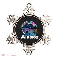Juneau Alaska Aurora Borealis Eagle Bear Whale Souvenir Cute Gift Ornament thumb 0