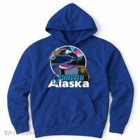 Juneau Alaska Aurora Borealis Eagle Bear Whale Souvenir Cute Gift Hoodie thumb 0
