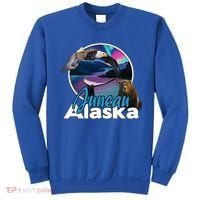 Juneau Alaska Aurora Borealis Eagle Bear Whale Souvenir Cute Gift Sweatshirt thumb 0
