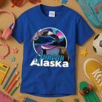 Juneau Alaska Aurora Borealis Eagle Bear Whale Souvenir Cute Gift Kids T-Shirt thumb 3