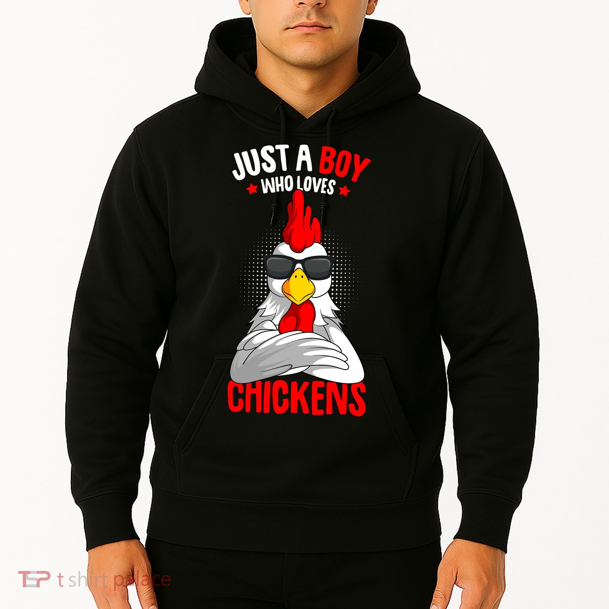 Just A Boy Who Loves Chickens Hoodie