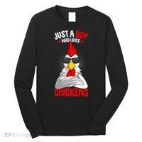 Just A Boy Who Loves Chickens Long Sleeve Shirt thumb 0