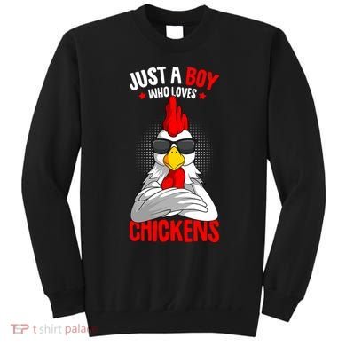 Just A Boy Who Loves Chickens Sweatshirt
