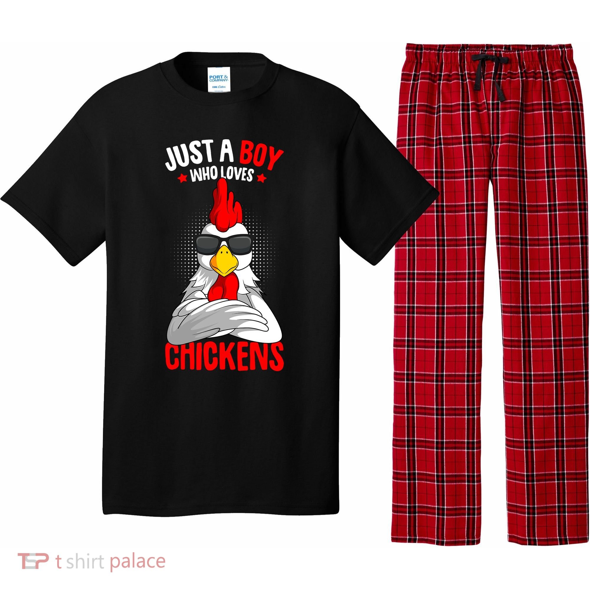 Just A Boy Who Loves Chickens Pajama Set