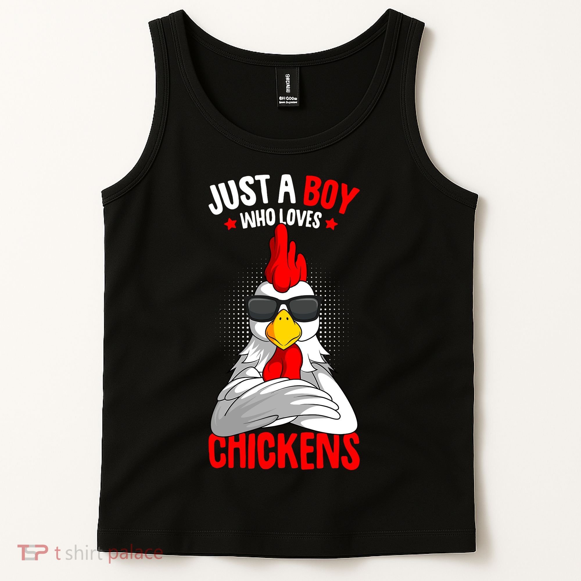 Just A Boy Who Loves Chickens Tank Top