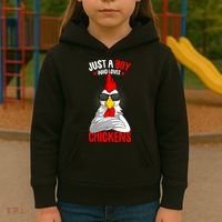 Just A Boy Who Loves Chickens Kids Hoodie thumb 3