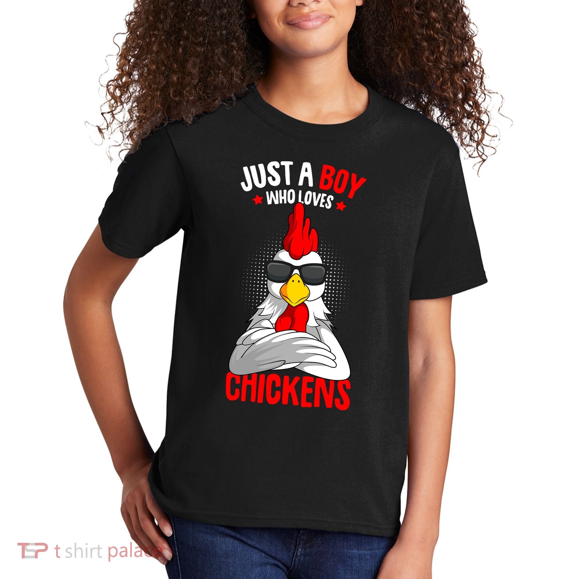 Just A Boy Who Loves Chickens Kids T-Shirt