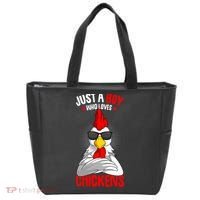 Just A Boy Who Loves Chickens Tote Bag thumb 0