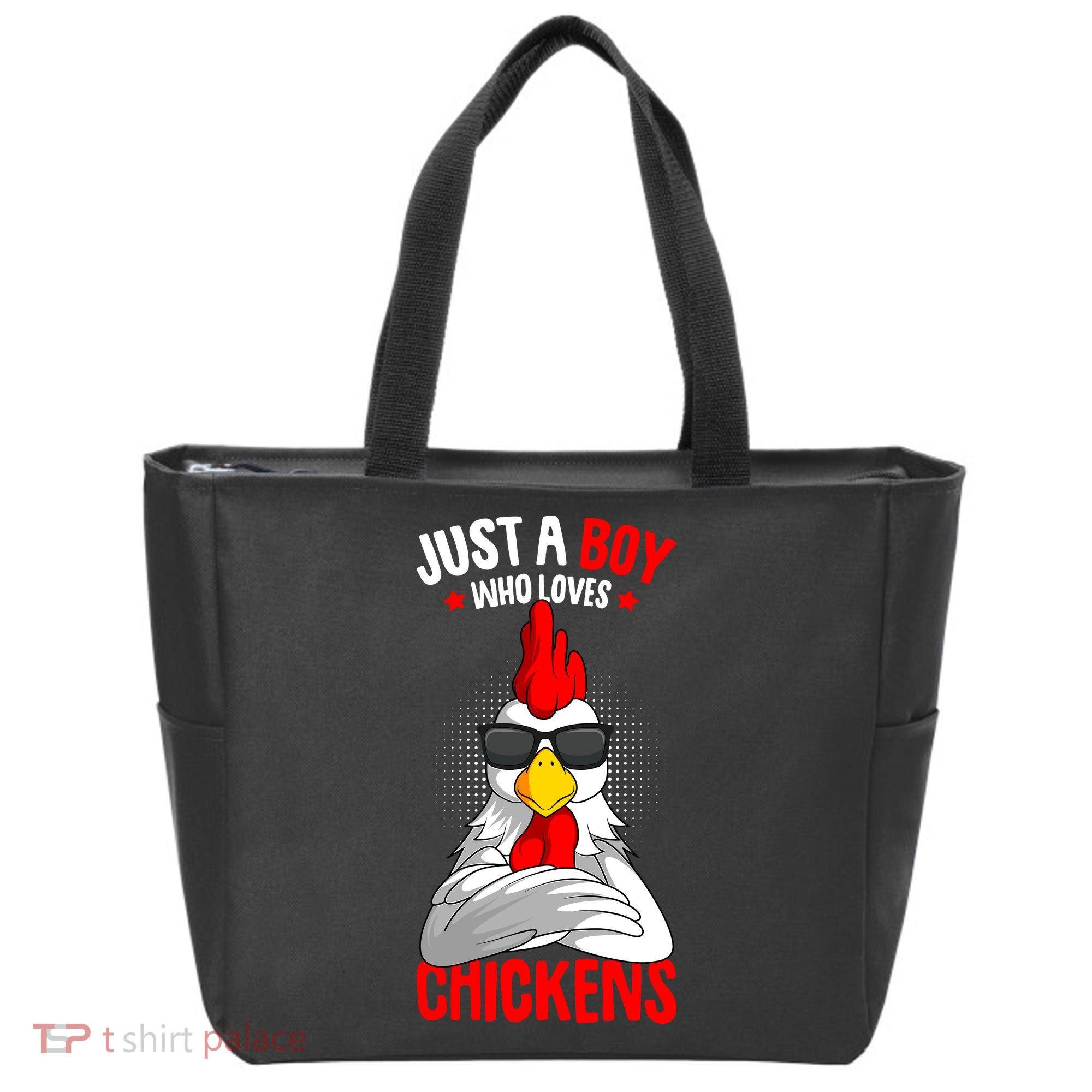 Just A Boy Who Loves Chickens Tote Bag