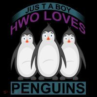 Just A Boy Who Loves Penguins Coaster thumb 2