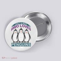 Just A Boy Who Loves Penguins Button thumb 0