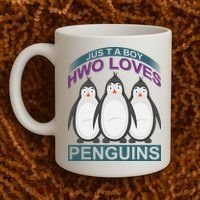 Just A Boy Who Loves Penguins Coffee Mug thumb 2