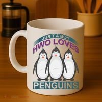 Just A Boy Who Loves Penguins Coffee Mug thumb 4