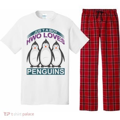 Just A Boy Who Loves Penguins Pajama Set