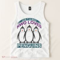 Just A Boy Who Loves Penguins Tank Top thumb 2