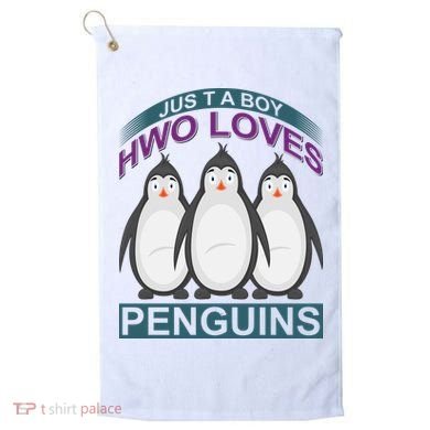 Just A Boy Who Loves Penguins Golf Towel