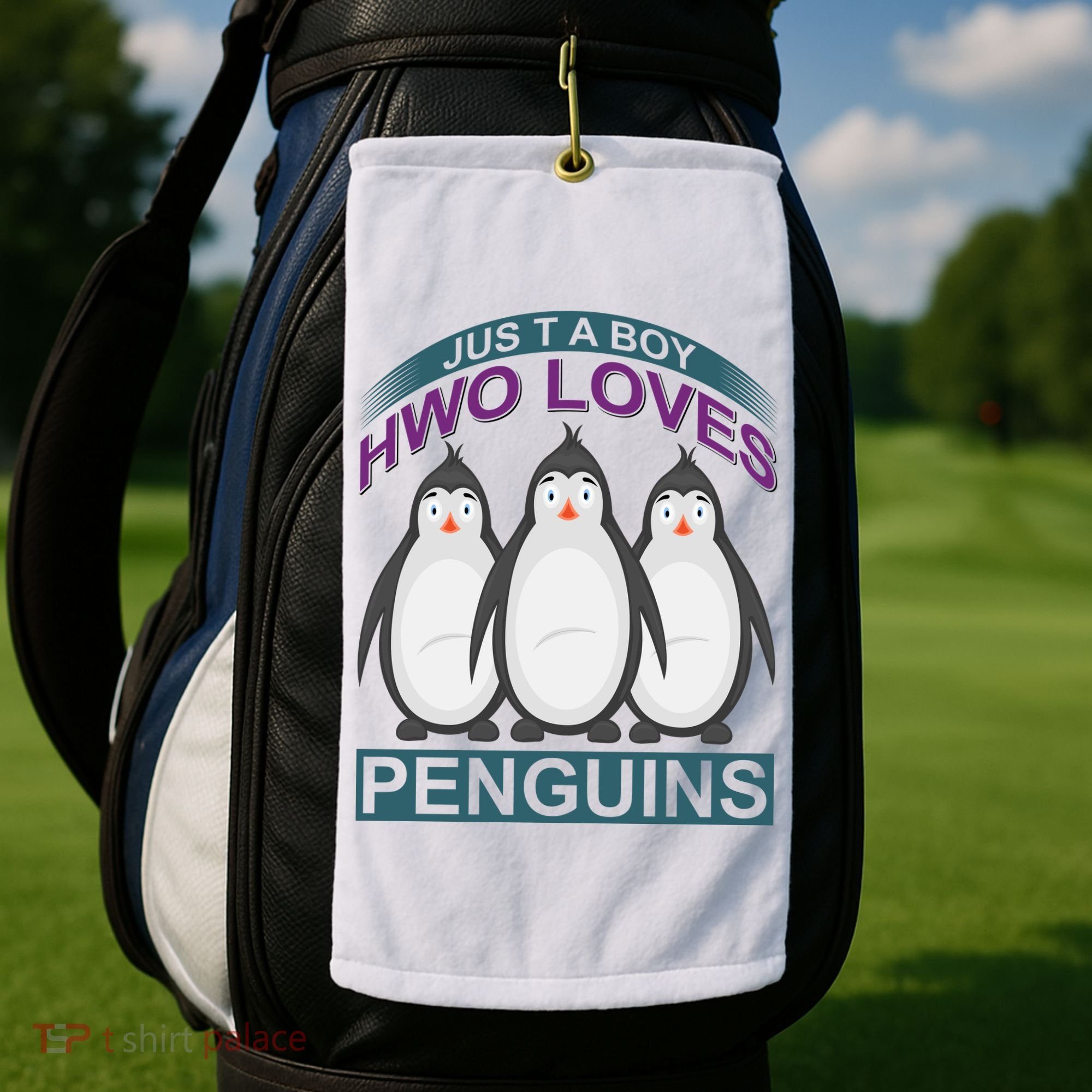 Just A Boy Who Loves Penguins Golf Towel