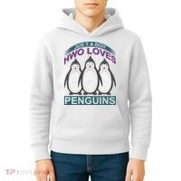 Just A Boy Who Loves Penguins Kids Hoodie thumb 4