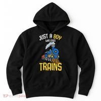 Just A Boy Who Loves Trains Locomotive Train Hoodie thumb 0