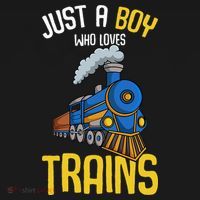 Just A Boy Who Loves Trains Locomotive Train Mousepad thumb 1